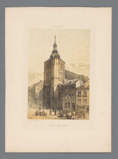 Igreja de São Matias em Maastricht São Mathias (título no objeto) Monumentos de Maastricht (título da série) de Alexander Schaepkens