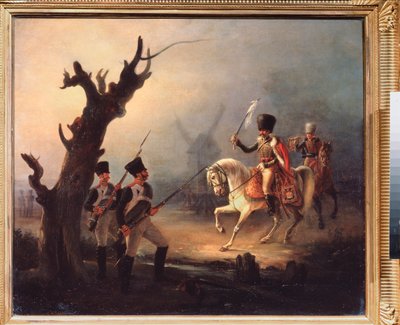Os enviados turcos (Truce Envoys) - Pintura de Alexander Schwabe (1818-1872), óleo sobre tela de Alexander Schwabe