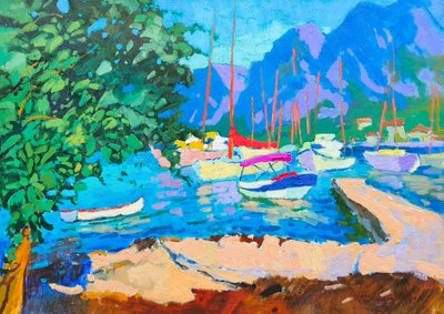 Um porto mediterrânico cheio de vida de Alexander Shandor