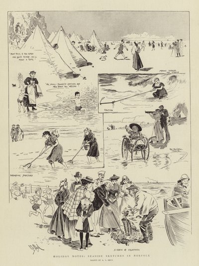 Notas de férias, esboços à beira-mar em Norfolk de Alexander Stuart Boyd