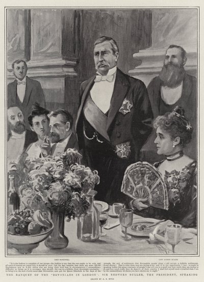 O Banquete dos Devonianos em Londres, Sir Redvers Buller, o Presidente, falando de Alexander Stuart Boyd
