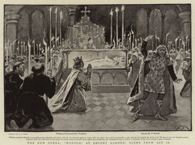 A nova ópera, Harold, no jardim do convento, cena do ato II de Alexander Stuart Boyd