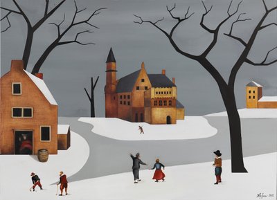 Aldeia Encantada Coberta de Neve de Alexander Trifonov