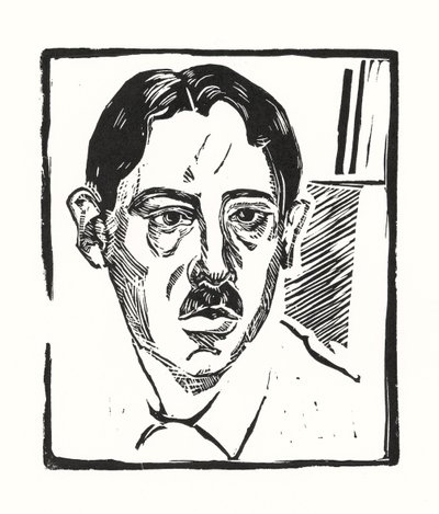 Auto-retrato, 1919 de Alexander Vasilyevich Shevchenko
