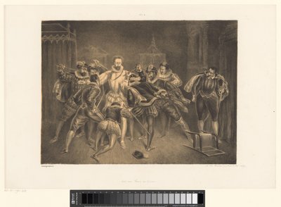 Assassinato de Henrique de Guise Morte de Henrij de Guijse (título no objeto) de Alexander Ver Huell (signed by artist)
