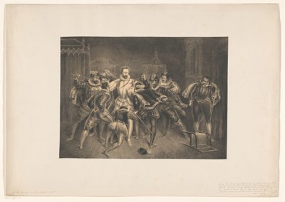 Assassinato de Henrique de Guise Morte de Henrij de Guijse de Alexander Ver Huell (signed by artist)