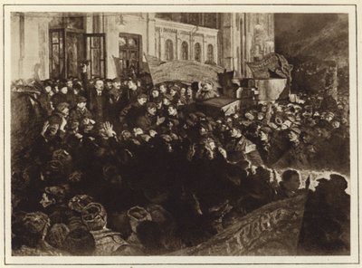 A chegada de Lenin a São Petersburgo, Rússia de Alexander Viktorovich Moravov