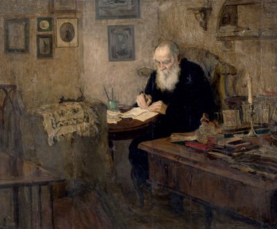 Retrato de Leo Tolstoi de Alexander Viktorovich Moravov