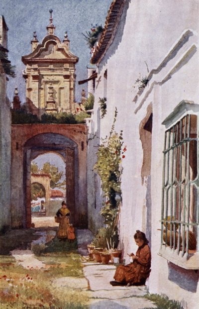 Em Sevilha (cor litho) de Alexander Wallace Rimington