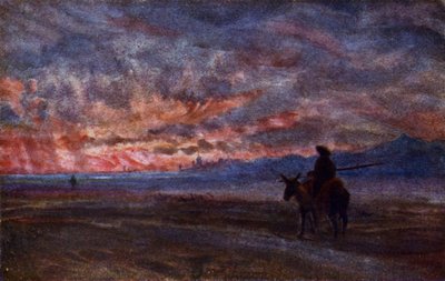 Pôr-do-sol (cor litho) de Alexander Wallace Rimington