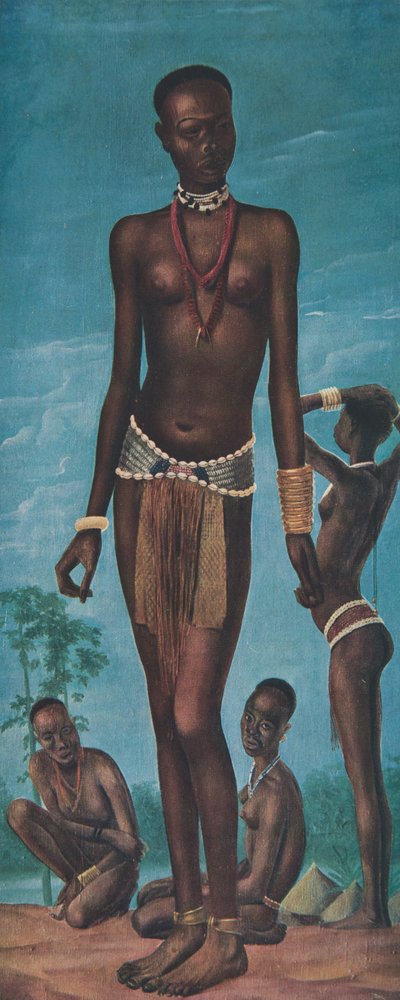 Daboa, menina Sara (Forte Archambault), de desenhos e pinturas da África, executado durante a expedição Citroen Centre Afrique, segunda missão Haardt Audouin-Dubreuil, pub. Paris, 1927 (pescoço de Alexander Yakovlev