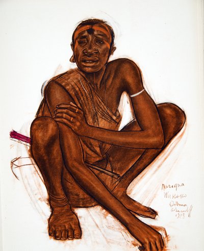 Marigua, MGogo (Dodoma), de desenhos e pinturas da África, executado durante a expedição do Citroen Centre Afrique, segunda missão Haardt Audouin-Dubreuil, pub. Paris, 1927 de Alexander Yakovlev