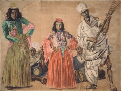 Músicos em Srinagar, 1932 de Alexander Yevgenyevich Yakovlev
