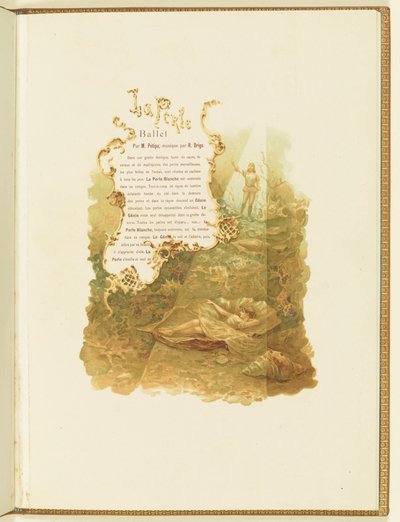 Programa para o balé La Perle de Marius Petipa e Riccardo Drigo, 1896. de Alexander von Hohen