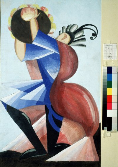 Figurino de teatro para a peça "Romeo et Juliette" de William Shakespeare. Gouache d
