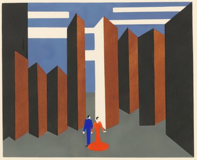 Projeto cenográfico do portfólio Décors de Théâtre, 1930. de Alexandra Alexandrowna Exter