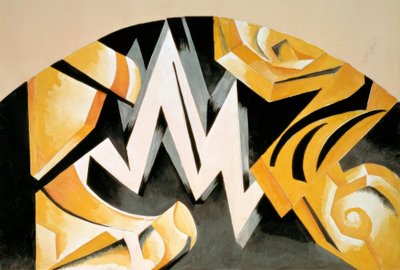 Desenho do palco do espectáculo Moscovo, Kamerny Theatre, 17 de Maio de 1921 de Alexandra Alexandrowna Exter