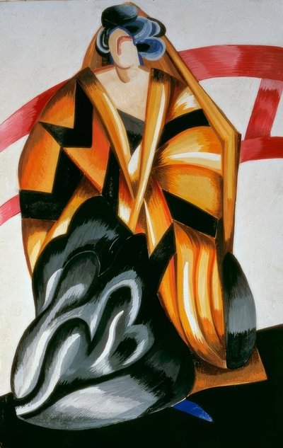 Figurino da Enfermeira do espectáculo Moscow, Kamerny Theatre, 17 de Maio de 1921 de Alexandra Alexandrowna Exter