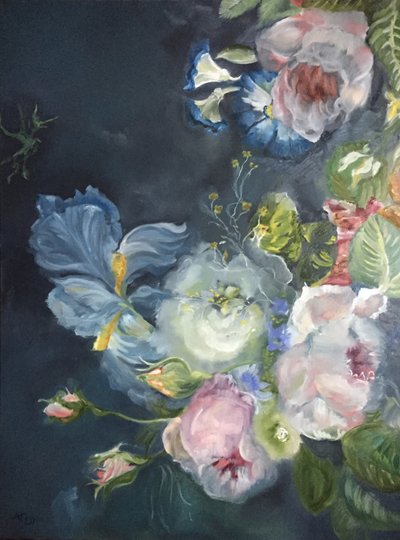 Buquê floral escuro de Alexandra Higgins