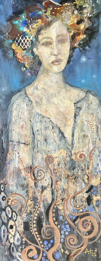 Retrato Místico Dourado de Alexandra Higgins