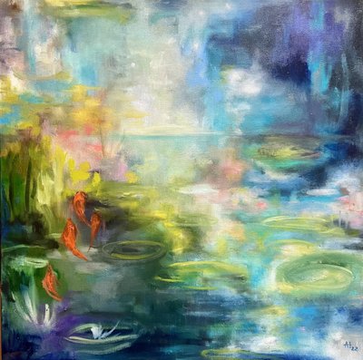 Reflexões sobre o lago das carpas de Alexandra Higgins