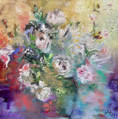 Bouquet abstrato vibrante de Alexandra Higgins