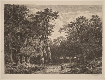 Casal numa clareira de Alexandre Calame