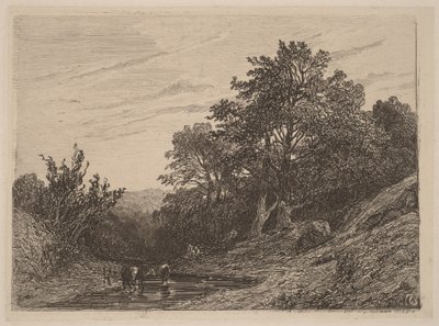 Rebanho num ribeiro de Alexandre Calame