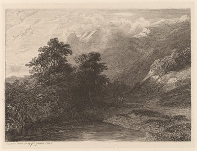 Montanha à beira do lago de Alexandre Calame
