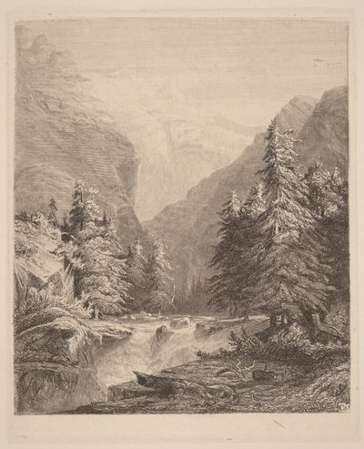Cascata de montanha de Alexandre Calame