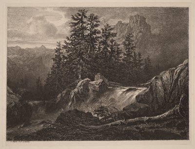 Cascata de montanha de Alexandre Calame