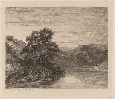 Árvores por um rio de Alexandre Calame