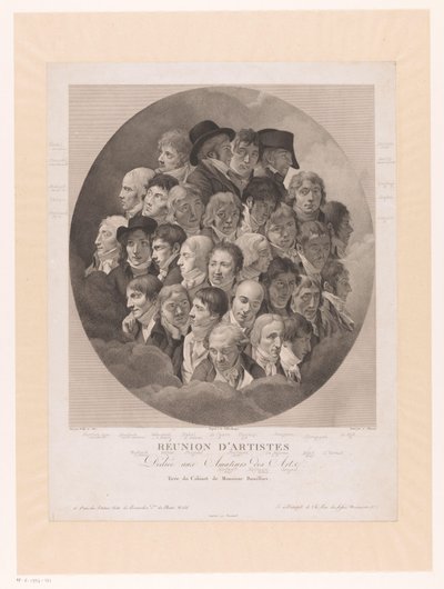 Retrato de grupo de 29 artistas
Reunião de artistas (título sobre o objecto) de Alexandre Clément
