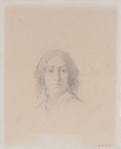 Retrato de George Sand. de Alexandre Damien Manceau