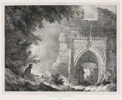 Viagens pitorescas e românticas na velha França: Ruínas do Palácio da Rainha Branca de Alexandre Evariste Fragonard