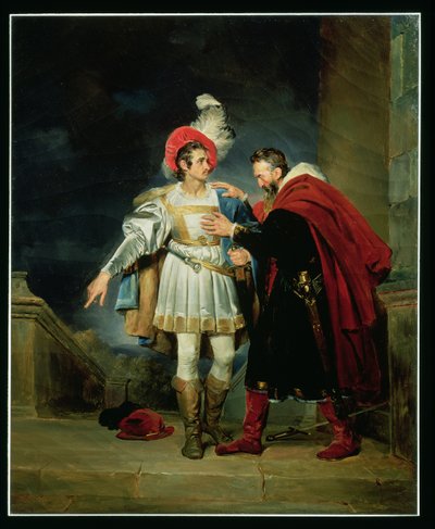 Rodrigo de Vivar, El Cid (c.1043-99) e seu pai, Don Diego, c.1827 de Alexandre Evariste Fragonard