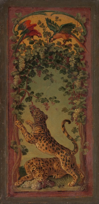 Panteras de Baco comendo uvas, ca. 1719-20. de Alexandre Francois Desportes