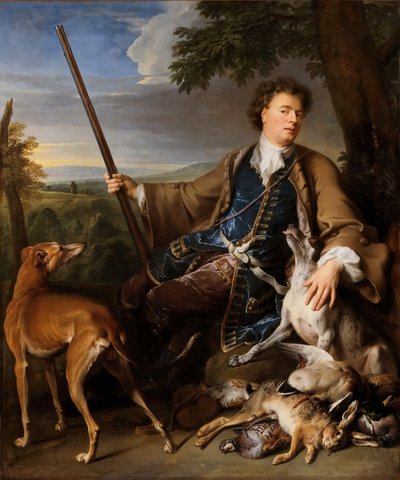 Auto-retrato em traje de caça, ca 1699. de Alexandre Francois Desportes