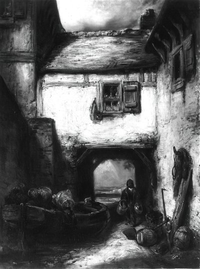 Pátio, c. 1855. de Alexandre Gabriel Decamps