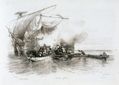 Piratas gregos de Alexandre Gabriel Decamps