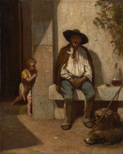Camponês Italiano, 1842 de Alexandre Gabriel Decamps
