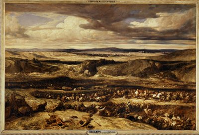La defaite des Cimbres - O general romano Gaius Marius derrota os Cimbri numa planície da Provença ... de Alexandre Gabriel Decamps