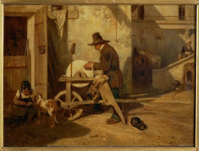 Le remouleur - o amolador de facas ... de Alexandre Gabriel Decamps