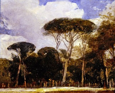Pamphili Doria, Roma (óleo sobre papel) de Alexandre Gabriel Decamps