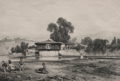 Pavilhão à beira de um rio. de Alexandre Gabriel Decamps