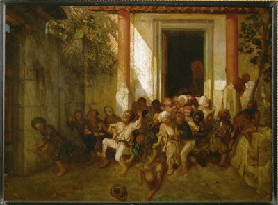 Passeio da escola turca - Escola turca ... de Alexandre Gabriel Decamps