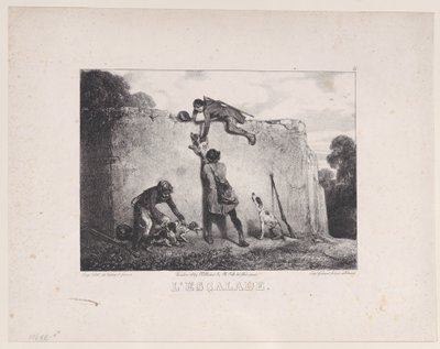 The Climb, da série Hunting Scenes, 1829. de Alexandre Gabriel Decamps