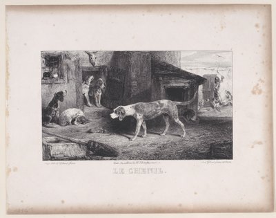 O Canil, da série Hunting Scenes, 1829. de Alexandre Gabriel Decamps
