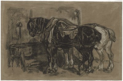 Dois cavalos de tiro de Alexandre Gabriel Decamps