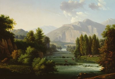 Paisagem montanhosa de Alexandre Hyacinthe Dunouy